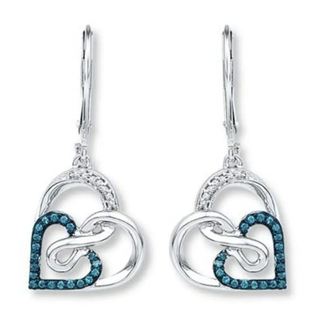 New antique Heart Metal Hand Carved Earrings Set, T2B1J